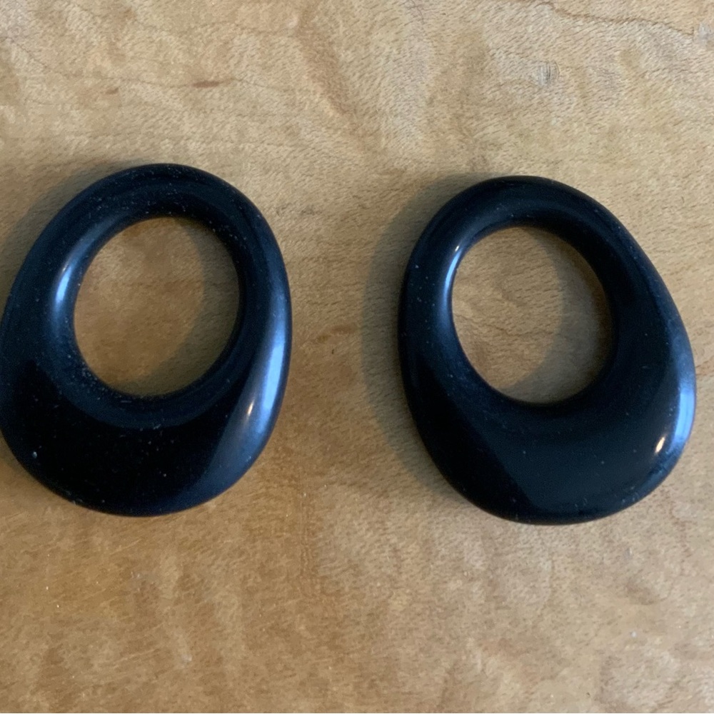 Semi Precious Stone Hoops 4 Pairs Vintage - Picture 3 of 11